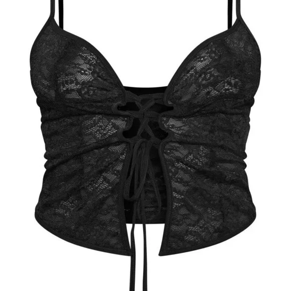 BLACK LACE TOP - Picture 3 of 5